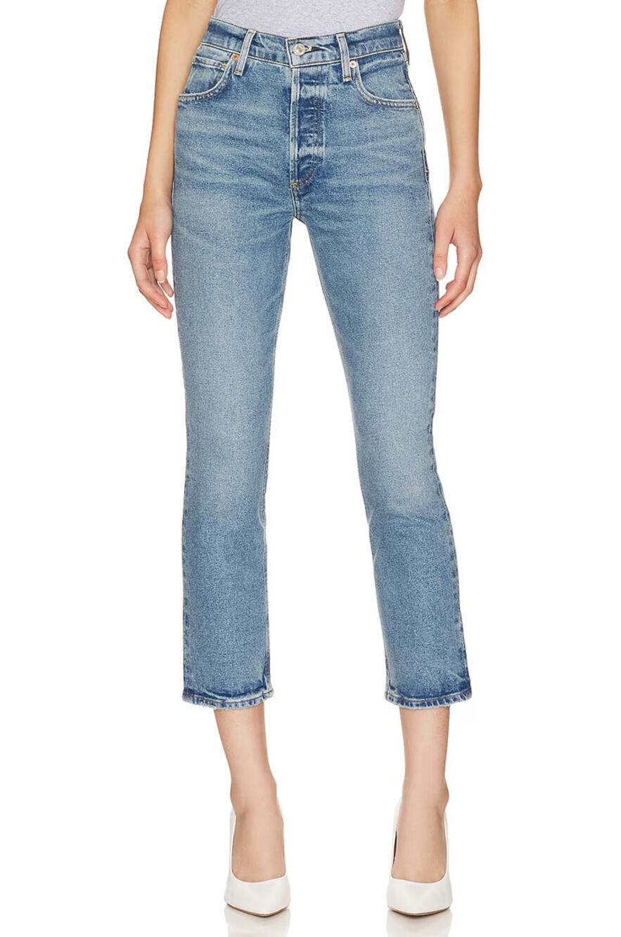 Citizens of Humanity Charlotte High Rise Denim Crop Jeans Blue 30